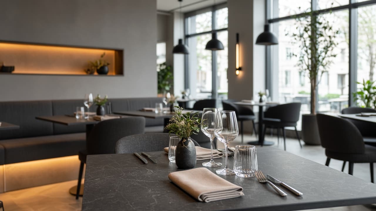 Gedeckter Tisch in einem Restaurant